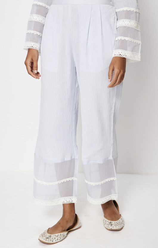 Buy Off White Lace Pants Online  Aarke India Store View