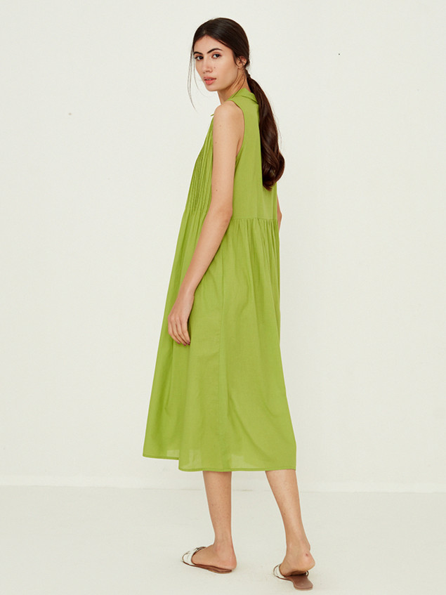 Buy Pintuck Detailed Sleeveless Dress