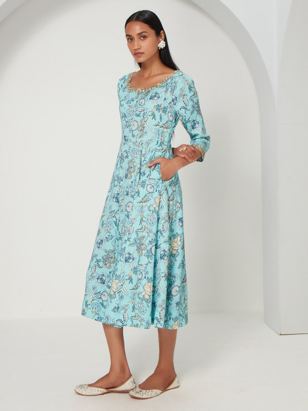 Buy Chintz Flared Dress | Latest Dresses for Women Online : Ancestry