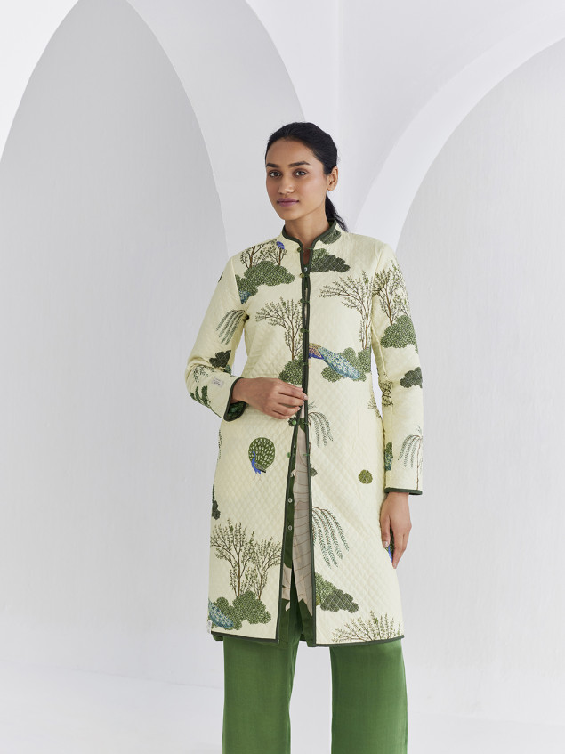 Buy Forest Green Quilted Jacket | Women’s Jacket Online : Ancestry