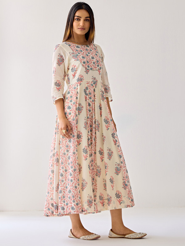 Buy Mayra Block Print Dress | Latest Dresses for Women Online : Ancestry