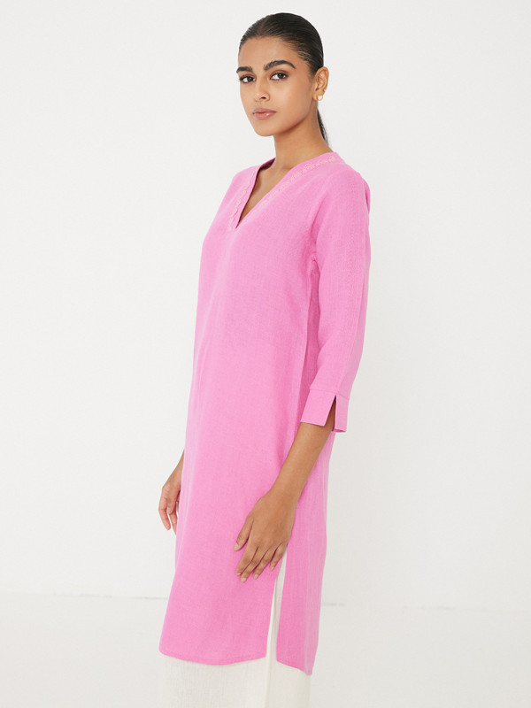 Buy Kiara V-Neck Kurta Dress | Latest Dresses for Women Online : Ancestry