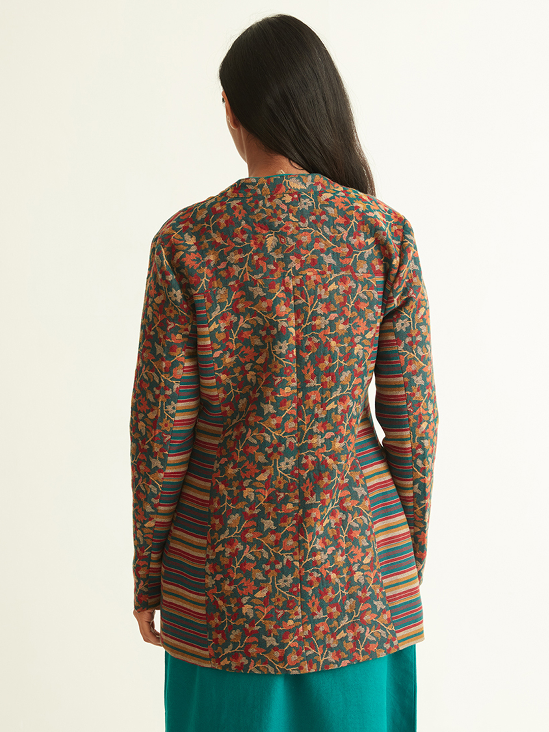Buy V Neck Jacquard Jacket | Women’s Jacket Online : Ancestry
