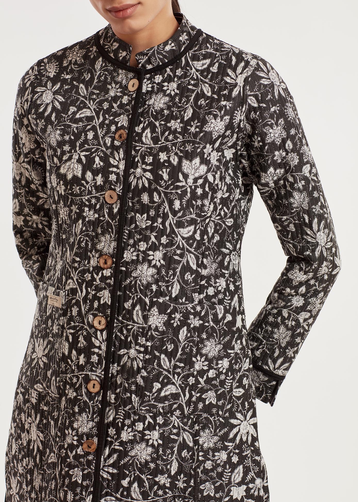 Buy Black Quilted Reversible Jacket | Women’s Jacket Online : Ancestry