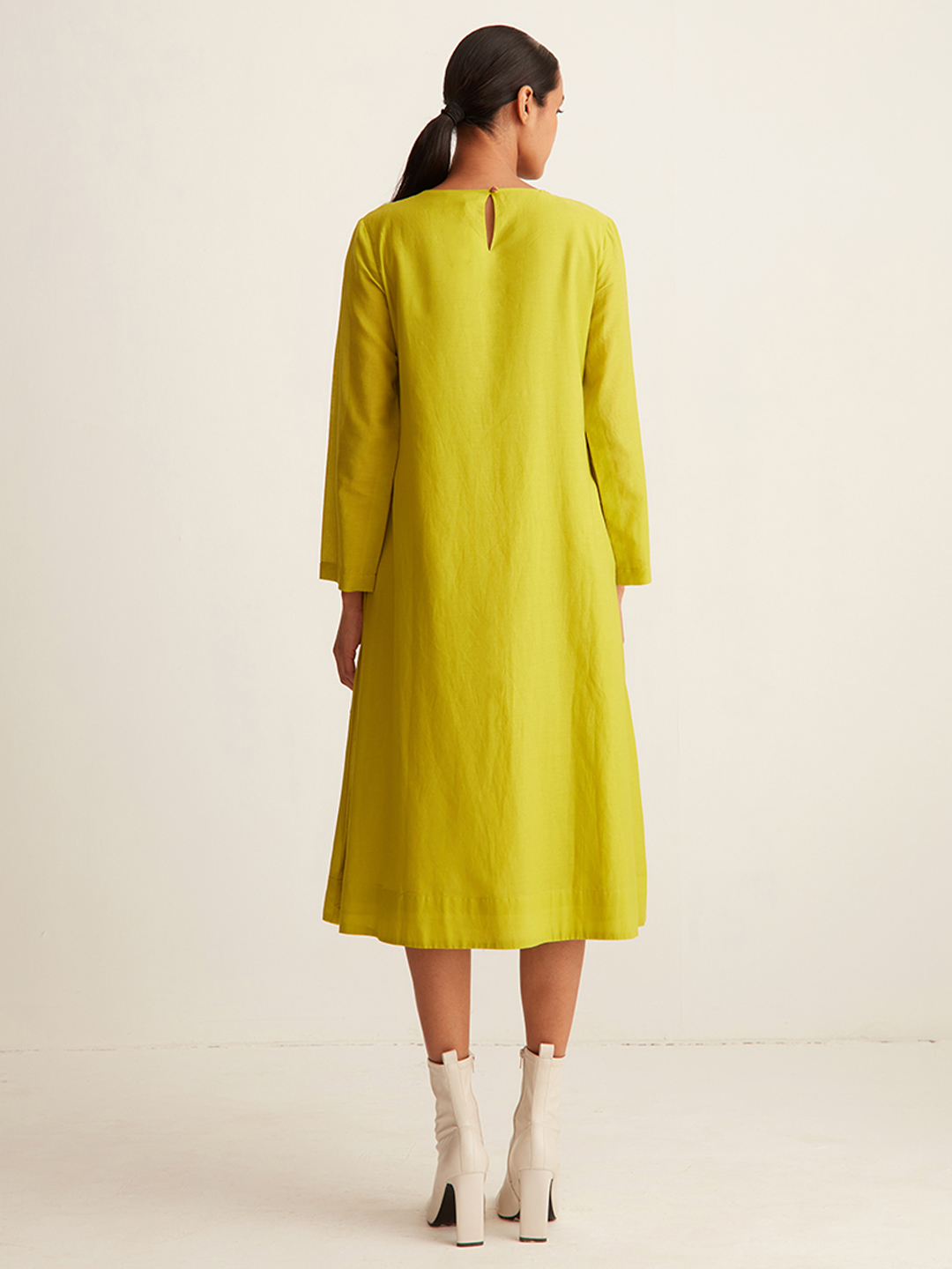 Buy Lime Tulip Dress | Latest Dresses for Women Online : Ancestry