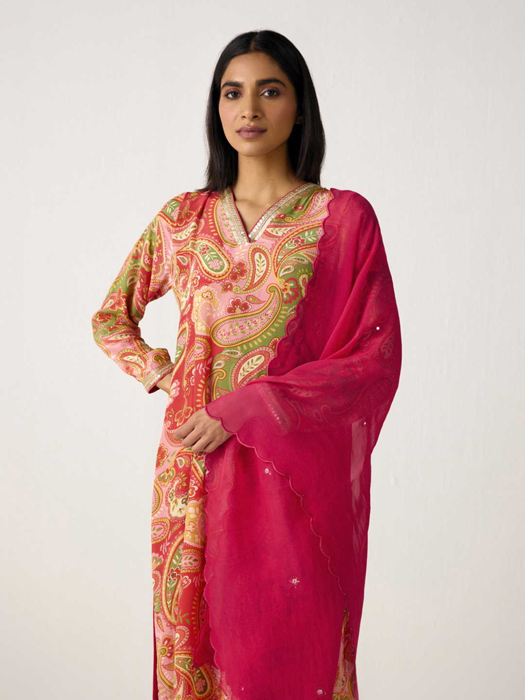 Buy Chandni Paisley Printed Kurta | Ladies Kurta Online : Ancestry