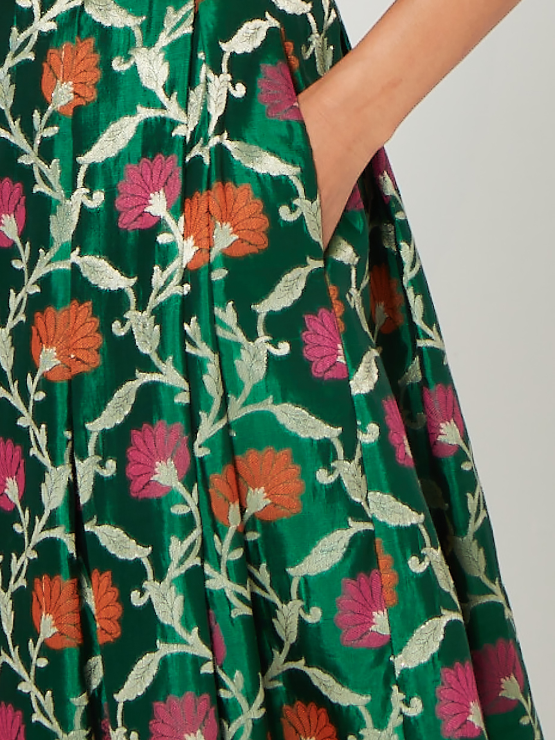 Buy Kaashi Green Brocade Dress | Latest Dresses for Women Online : Ancestry