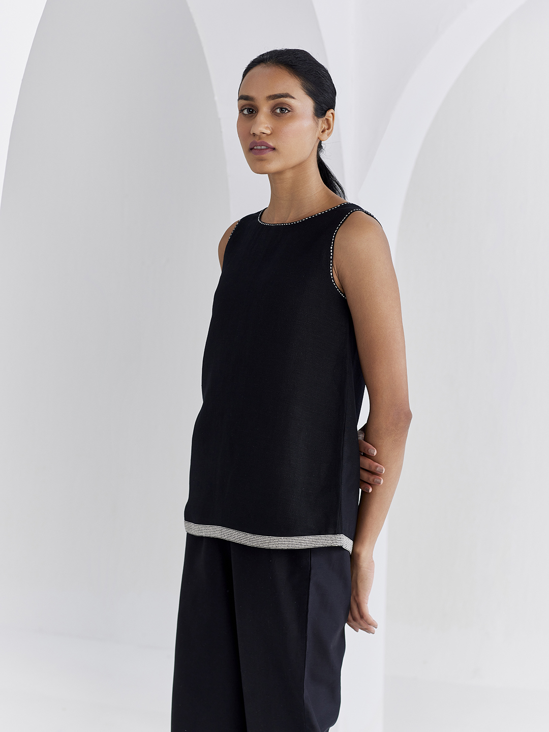 Shop Black Shell Top | latest tops by Ancestry